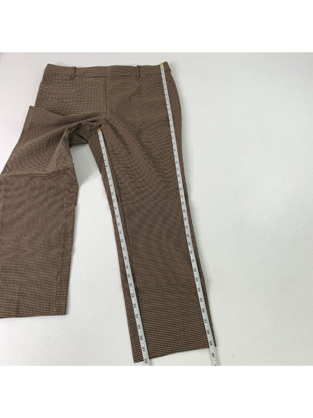 Rafaella Women's Pants 16 Pull-On Stretch Pant Khaki Houndstooth Size 16 - Picture 8 of 8
